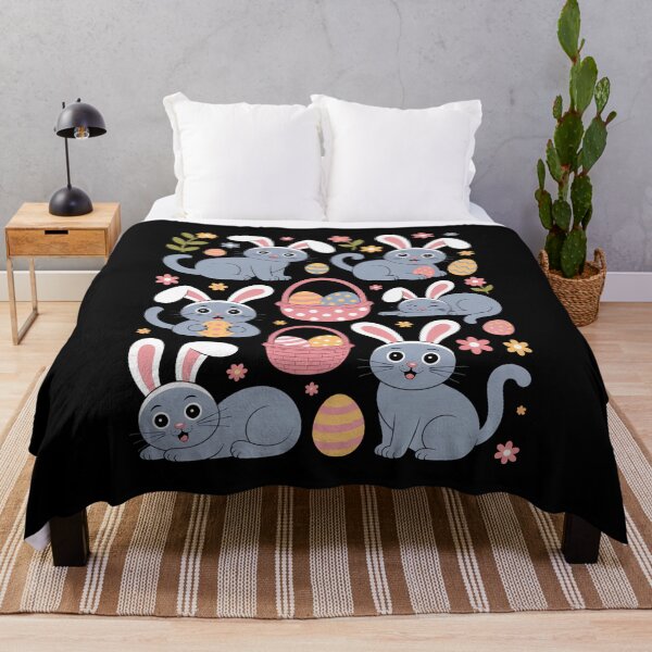 Item preview, Cat with Bunny Eggs Happy Easter Day designed and sold by cosmicncozyS.
