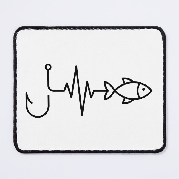 Item preview, Minimalist Fishing Hook and Fish Heartbeat Line designed and sold by EverBranz-stor.