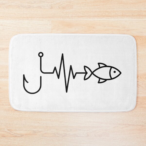 Item preview, Minimalist Fishing Hook and Fish Heartbeat Line designed and sold by EverBranz-stor.