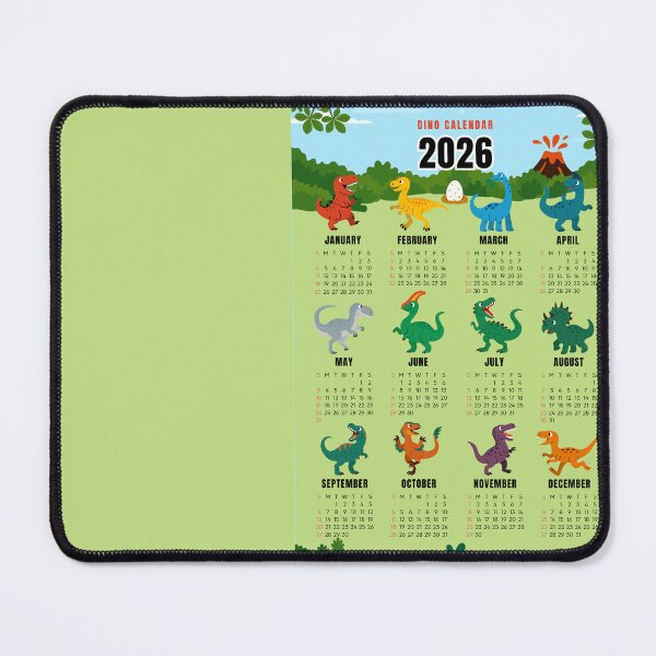 Item preview, Cute Dinosaur 2026 Calendar Poster | 12 Adorable Dino Illustrations designed and sold by JOOKDesign.