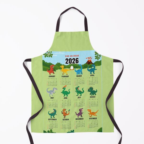 Item preview, Cute Dinosaur 2026 Calendar Poster | 12 Adorable Dino Illustrations designed and sold by JOOKDesign.