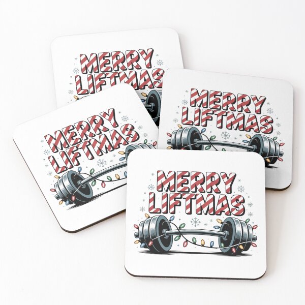 Item preview, Merry Liftmas - Funny Gym Barbell Christmas designed and sold by Anastasiia Lang.