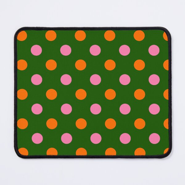 Item preview, Orange Pink Polka Dots On Green Background Design designed and sold by PatternTitan.