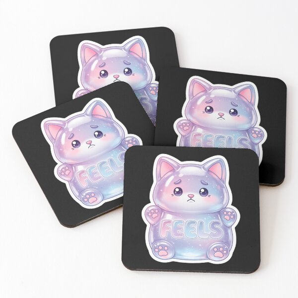 Item preview, Feels Gummy Cat – Cute Jelly Aesthetic Emotional Cat Illustration designed and sold by FluffinCool.