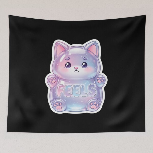 Item preview, Feels Gummy Cat – Cute Jelly Aesthetic Emotional Cat Illustration designed and sold by FluffinCool.
