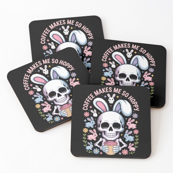 Item preview, Coffee Easter Rabbit Bunny Skeleton designed and sold by cosmicncozyS.