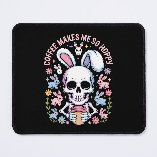 Item preview, Coffee Easter Rabbit Bunny Skeleton designed and sold by cosmicncozyS.