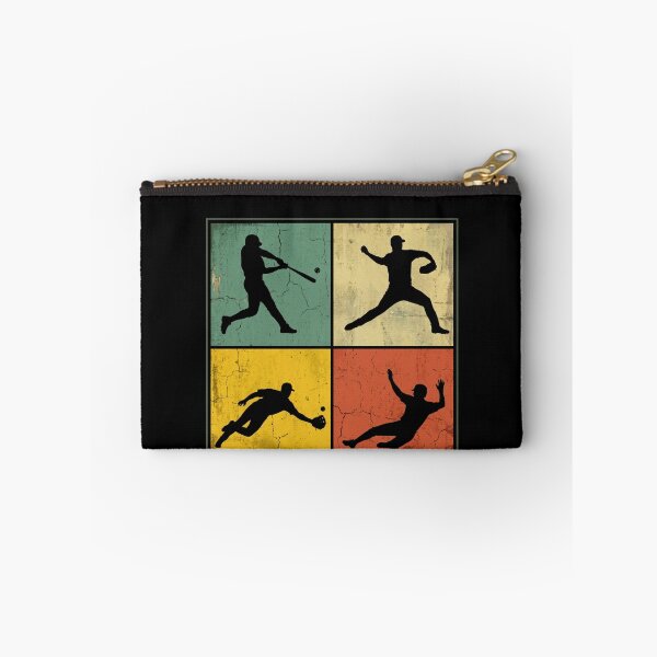 Artikelvorschau, Baseball-Silhouetten Vintage-Baseballfan entworfen und verkauft von SofenArt.