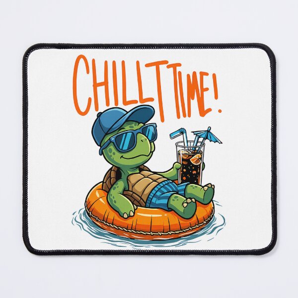 Item preview, Chill Time Mode On - Funny Cartoon Turtle with Sunglasses designed and sold by TheOneOff.