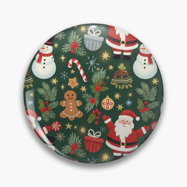 Item preview, Cute Christmas Seamless Pattern with Santa, Snowmen & Gingerbread Cookies designed and sold by civotajim.
