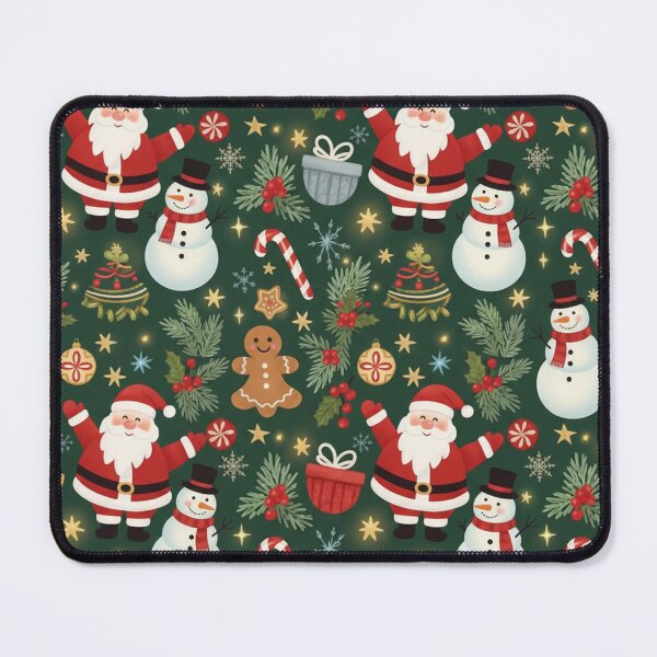 Item preview, Cute Christmas Seamless Pattern with Santa, Snowmen & Gingerbread Cookies designed and sold by civotajim.