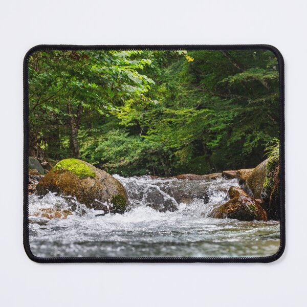 Item preview, Clear Mountain Stream Flowing over Mossy Boulders in Kinomata River, Tochigi, Japan designed and sold by Pix4Japan.