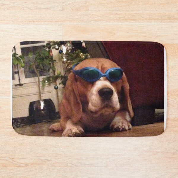 Item preview, Cool Beagle in Swimming Goggles at Christmas. designed and sold by Eric Sintès.