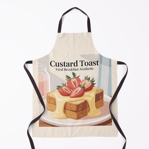 Item preview, Custard Toast Viral Breakfast Design with Strawberries and Cozy Food Aesthetic designed and sold by SplashTastic.