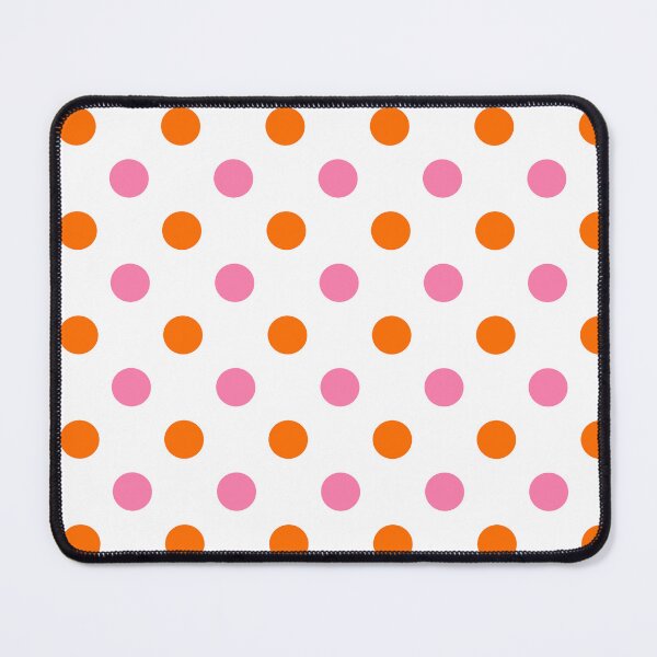 Item preview, Orange Pink Polka Dots On White Background Design designed and sold by PatternTitan.