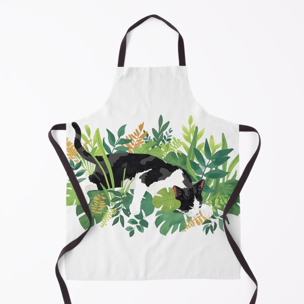 Item preview, Tuxedo Cat with house plants designed and sold by xiao xuans.