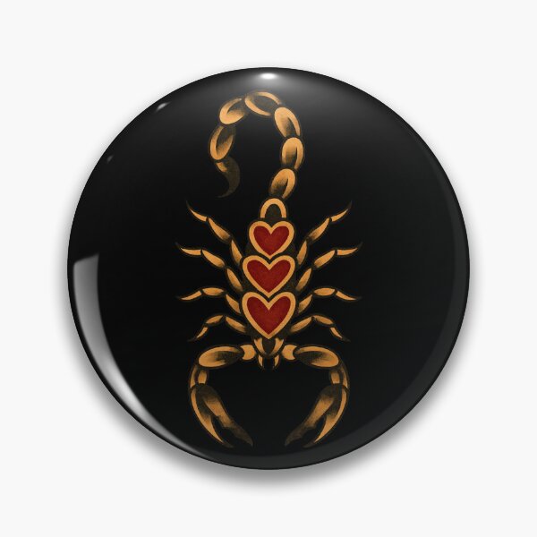 Artikelvorschau, scorpion with red heart tattoo    entworfen und verkauft von SailorsInk.