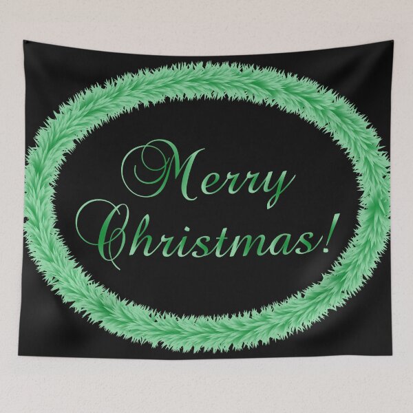 Item preview, Merry Christmas Wreath – Elegant Holiday Typography 1 designed and sold by ZorianArt.