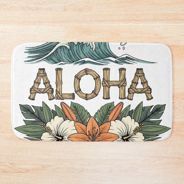 Item preview, Classic Hawaiian Aloha - Bamboo & Wave Art designed and sold by TheOneOff.