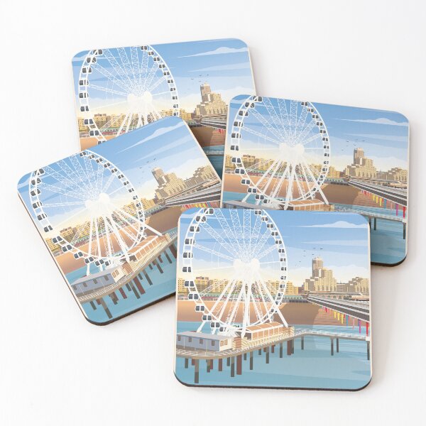 Item preview, Scheveningen Art Deco Travel Poster designed and sold by Amsterdam Experiences.
