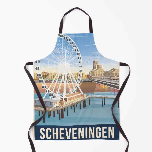 Item preview, Scheveningen Art Deco Travel Poster designed and sold by Amsterdam Experiences.