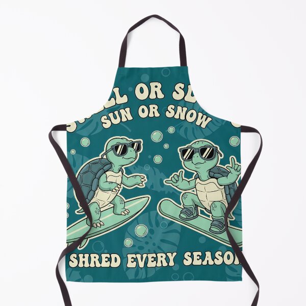 Item preview, Shred Every Season - Surfing and Snowboarding Cool Turtles designed and sold by TheOneOff.