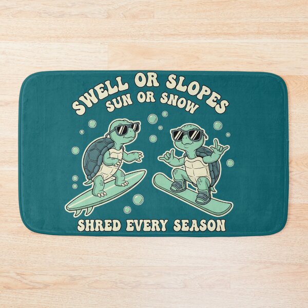 Item preview, Shred Every Season - Surfing and Snowboarding Cool Turtles designed and sold by TheOneOff.