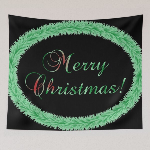 Item preview, Merry Christmas Wreath – Elegant Holiday Typography 2 designed and sold by ZorianArt.