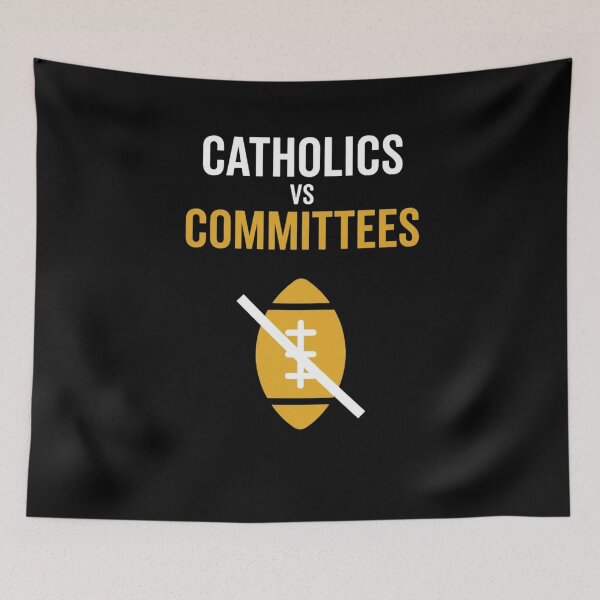 Item preview, Catholics Vs Committees Funny Football Humor designed and sold by SofenArt.