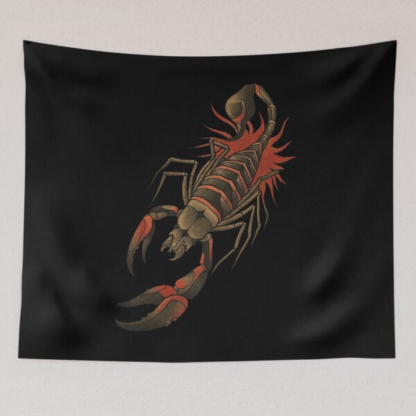 Item preview, flaming scorpion tattoo  designed and sold by SailorsInk.