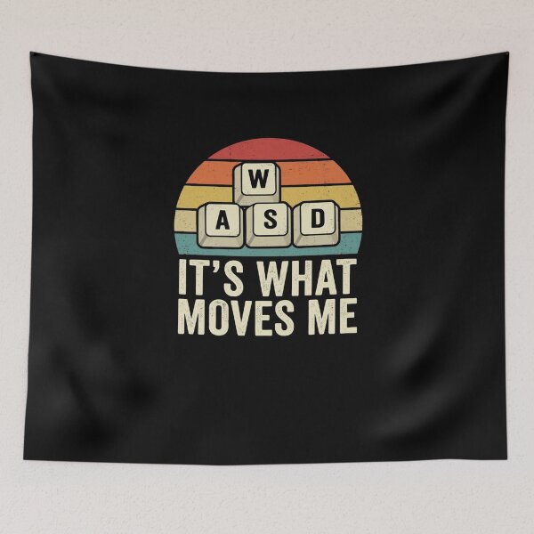 Item preview, WASD It's What Moves Me Gamer Computer Keys designed and sold by SofenArt.