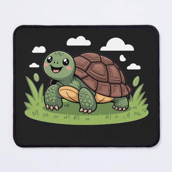 Item preview, Cute Smiling Turtle Illustration | Adorable Kawaii Tortoise Art designed and sold by Royalsticker.