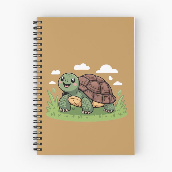 Item preview, Cute Smiling Turtle Illustration | Adorable Kawaii Tortoise Art designed and sold by Royalsticker.
