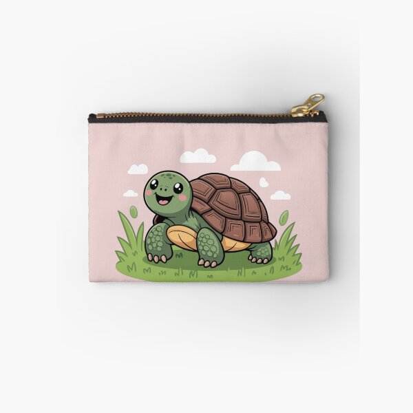 Item preview, Cute Smiling Turtle Illustration | Adorable Kawaii Tortoise Art designed and sold by Royalsticker.
