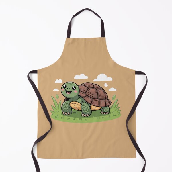 Item preview, Cute Smiling Turtle Illustration | Adorable Kawaii Tortoise Art designed and sold by Royalsticker.