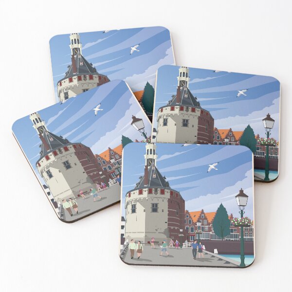 Item preview, Hoorn Art Deco Travel Poster designed and sold by Amsterdam Experiences.