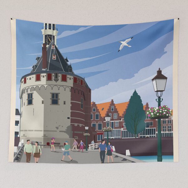 Item preview, Hoorn Art Deco Travel Poster designed and sold by Amsterdam Experiences.