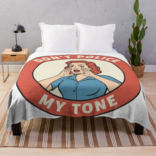 Item preview, Don't Police My Tone Retro Pop Art Woman Shouting designed and sold by Owcomm.