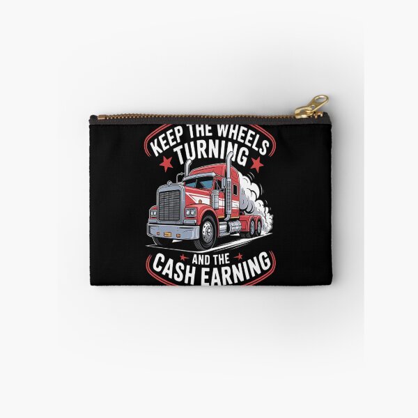 Item preview, Keep the Wheels Turning and The Cash Earning Trucker designed and sold by TheRetroStyle.