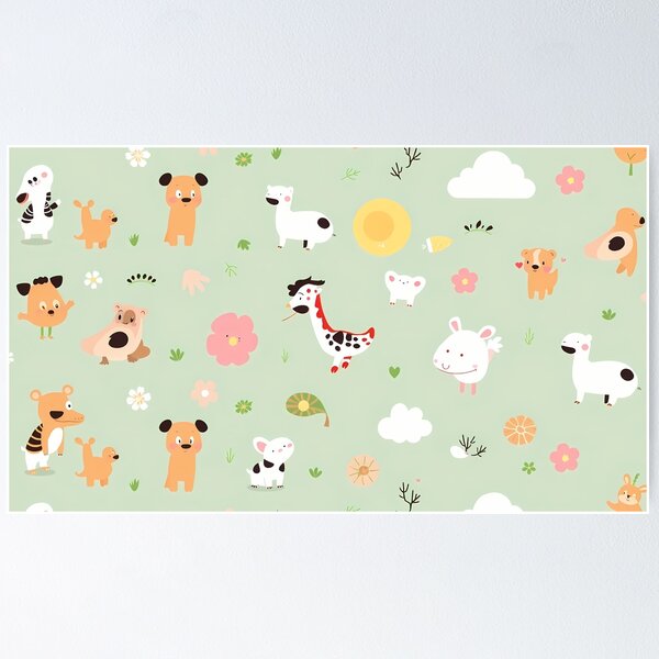Item preview, K Charming Illustrations Adorable Animals Endless Fun Art designed and sold by ART ATTACK ZONE.