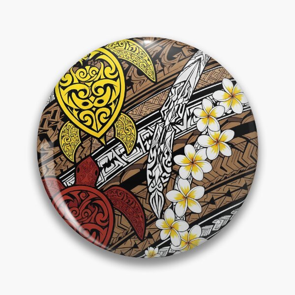 Item preview, Polynesian Tribal Sea Turtles on Traditional Tapa Cloth Pattern designed and sold by TheOneOff.