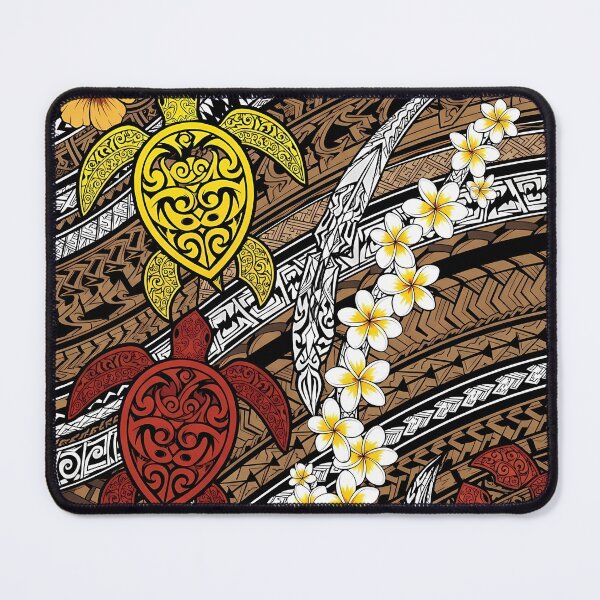 Item preview, Polynesian Tribal Sea Turtles on Traditional Tapa Cloth Pattern designed and sold by TheOneOff.