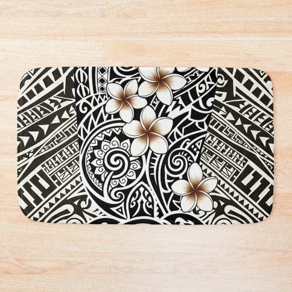 Item preview, Polynesian Tribal Sea Turtle with Plumeria Flowers designed and sold by TheOneOff.