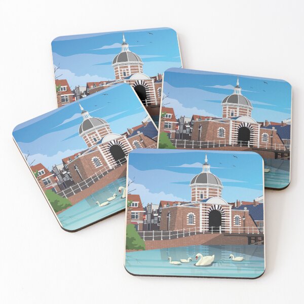 Item preview, Leiden Art Deco Travel Poster designed and sold by Amsterdam Experiences.