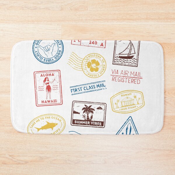 Item preview, Vintage Hawaii Postmark Stamps Pattern designed and sold by TheOneOff.