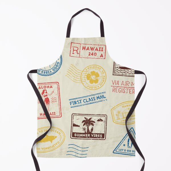 Item preview, Vintage Hawaii Postmark Stamps Pattern designed and sold by TheOneOff.