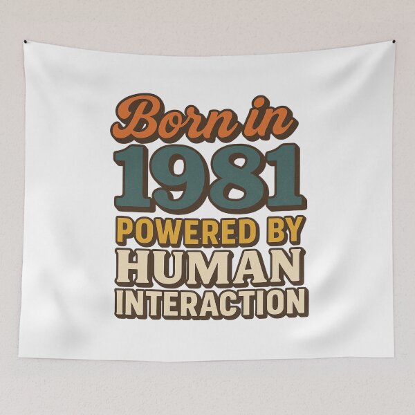 Item preview, Born in 1981 Retro design designed and sold by Meandmyshop.