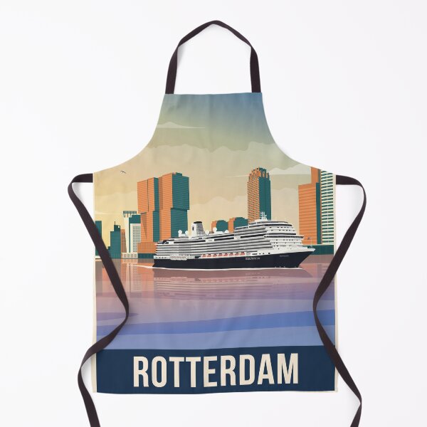 Item preview, Rotterdam Art Deco Travel Poster designed and sold by Amsterdam Experiences.