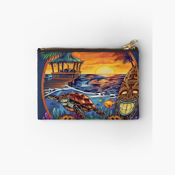 Item preview, Vintage Tropical Tiki Sunset - Sea Turtle & Island Vibes designed and sold by TheOneOff.
