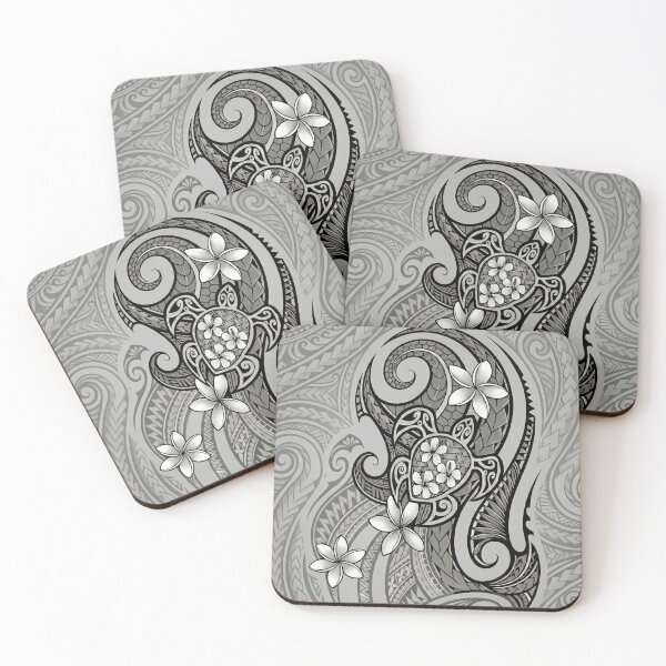 Item preview, Polynesian Tribal Sea Turtle with Plumeria designed and sold by TheOneOff.